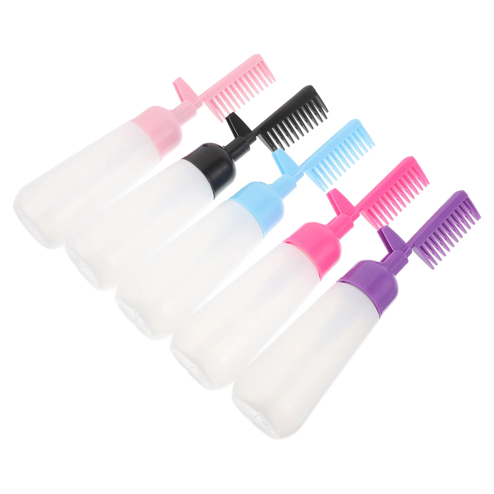 5pcs Hair Oil Applicator Comb Bottle Hair Dye Comb Applicator Hair Coloring Tools For Home Salon Use Accessory Comb Bottle