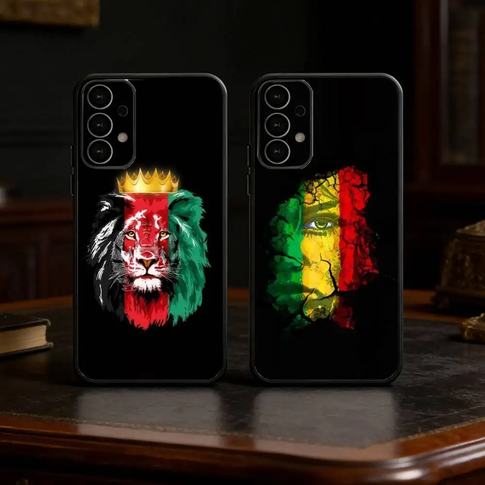 Flag of Afghanistan Phone Case For Samsung S25,24,23,22,30,21,10,9,Ultra,Plus,Lite Soft Black Case
