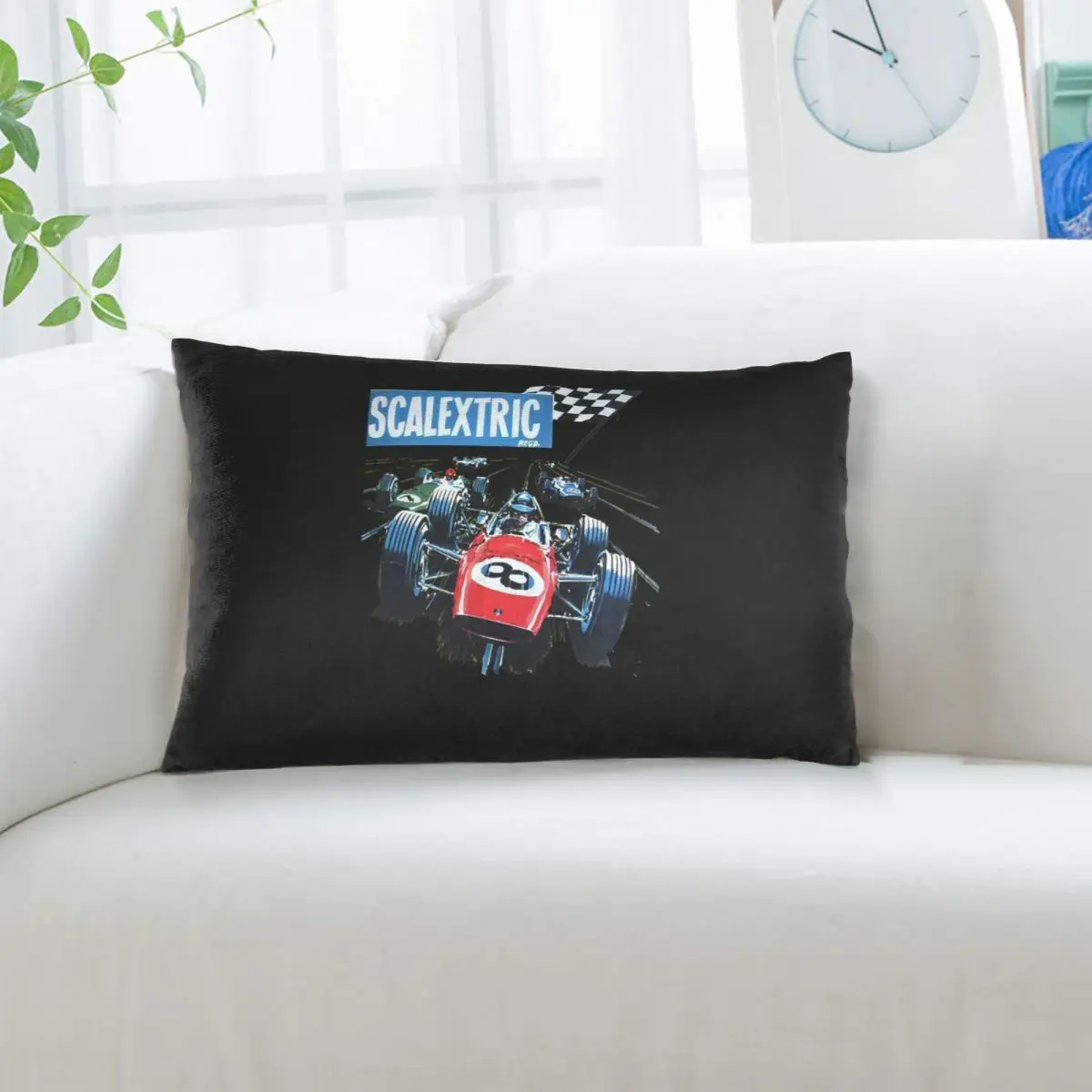 Funda de almohada rectangular clásica Scalextric, funda de cojín decorativa para dormitorio, cama, hogar, almohada cómoda