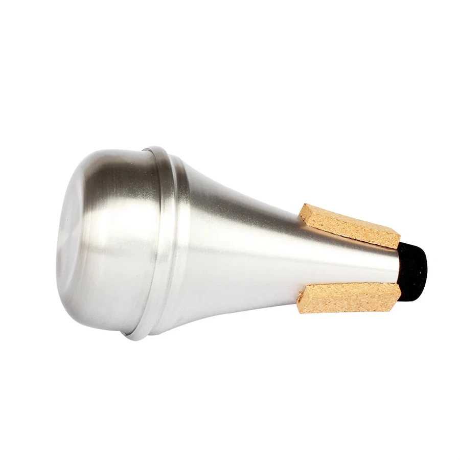 Mute for Trumpet Aluminium Silver Portable Straight Trumpets Mute For Jazz Instrument Practice Beginner