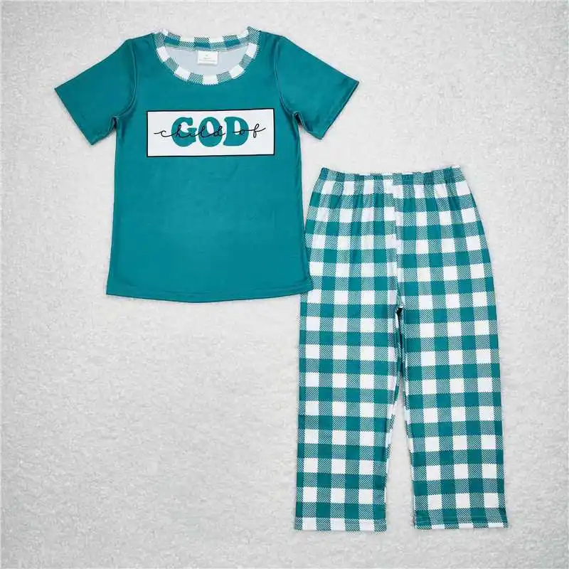 Kids Sibling Match Clothes Short Sleeve Top With Pants Set And Romper Letter Print Baby Summer Boutique Outfits
