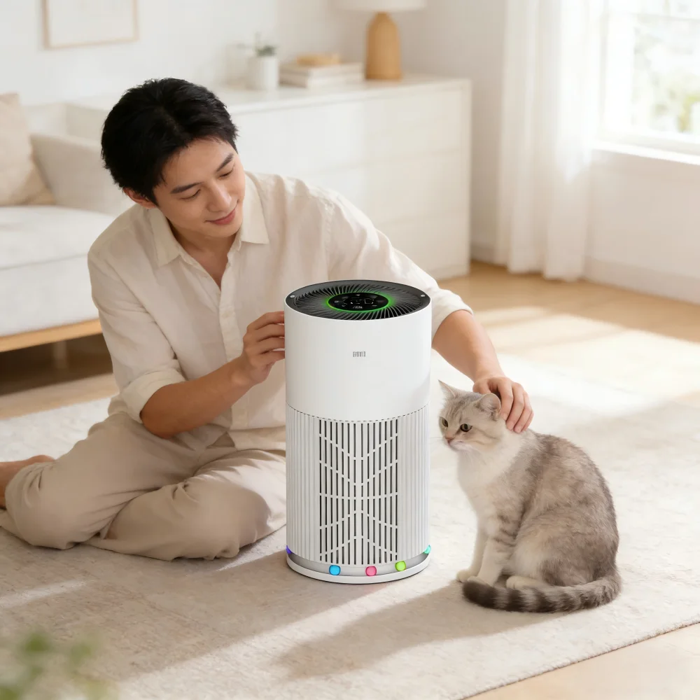 New Design Luxury Antibacterial Pet Air Purifier Home High-Efficiency Filtration for Animal Hair and Scent Removal
