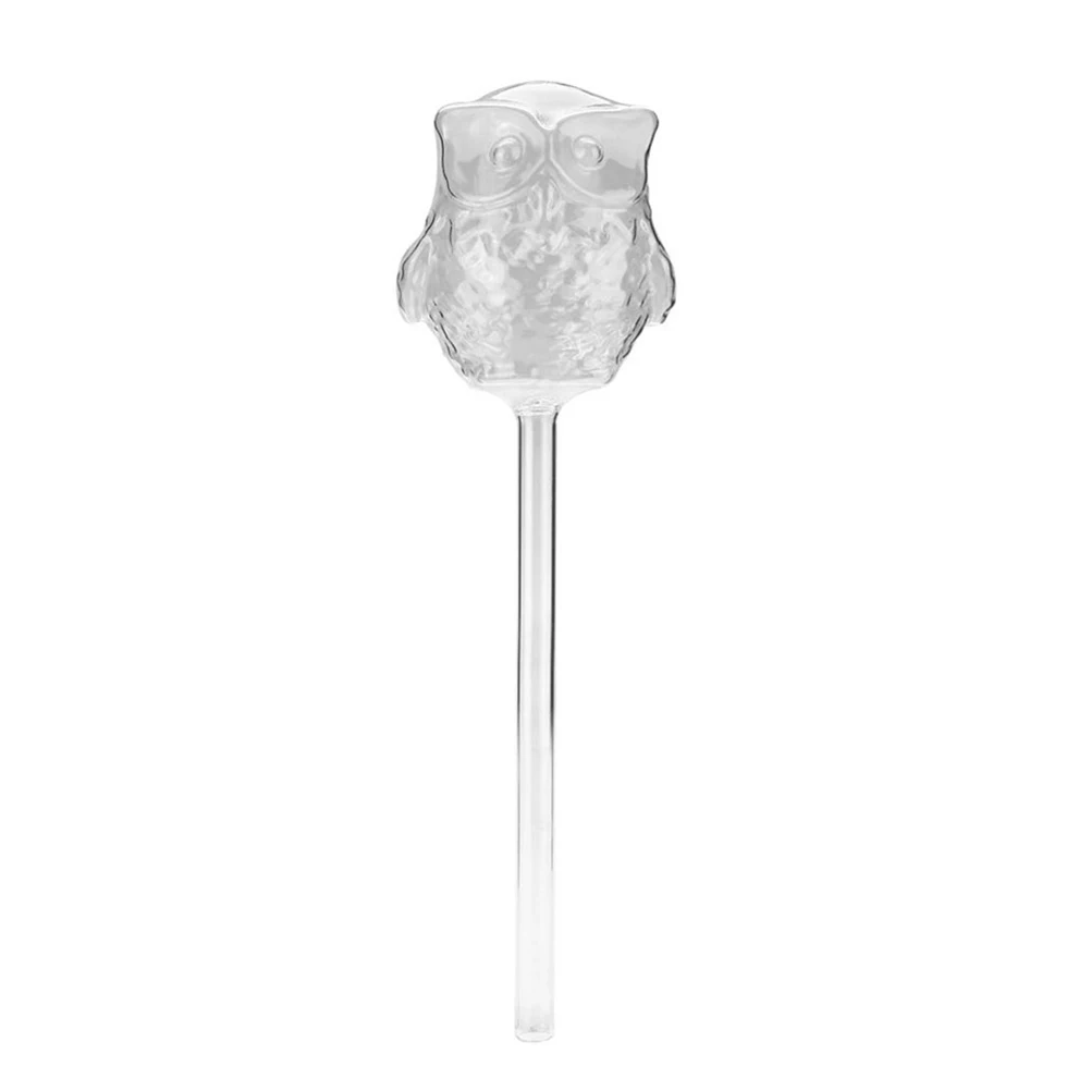 

Owl Shaped Glass Watering Ball Automatic Dripper Cartoon Small Kettle for Indoor Outdoor Plants Save Time Easy Use