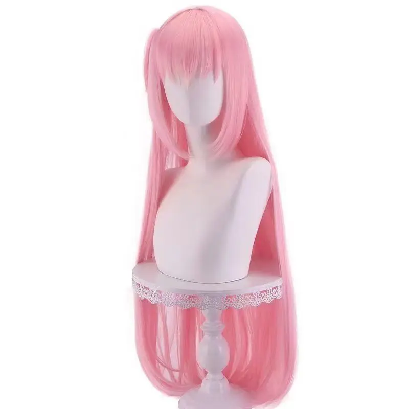 Anime Cosplay Perücke für Bocchi der Rock Hitori Gotoh langes glattes rosa Haar für Frauen Halloween Dress Up (Hitori Gotoh)