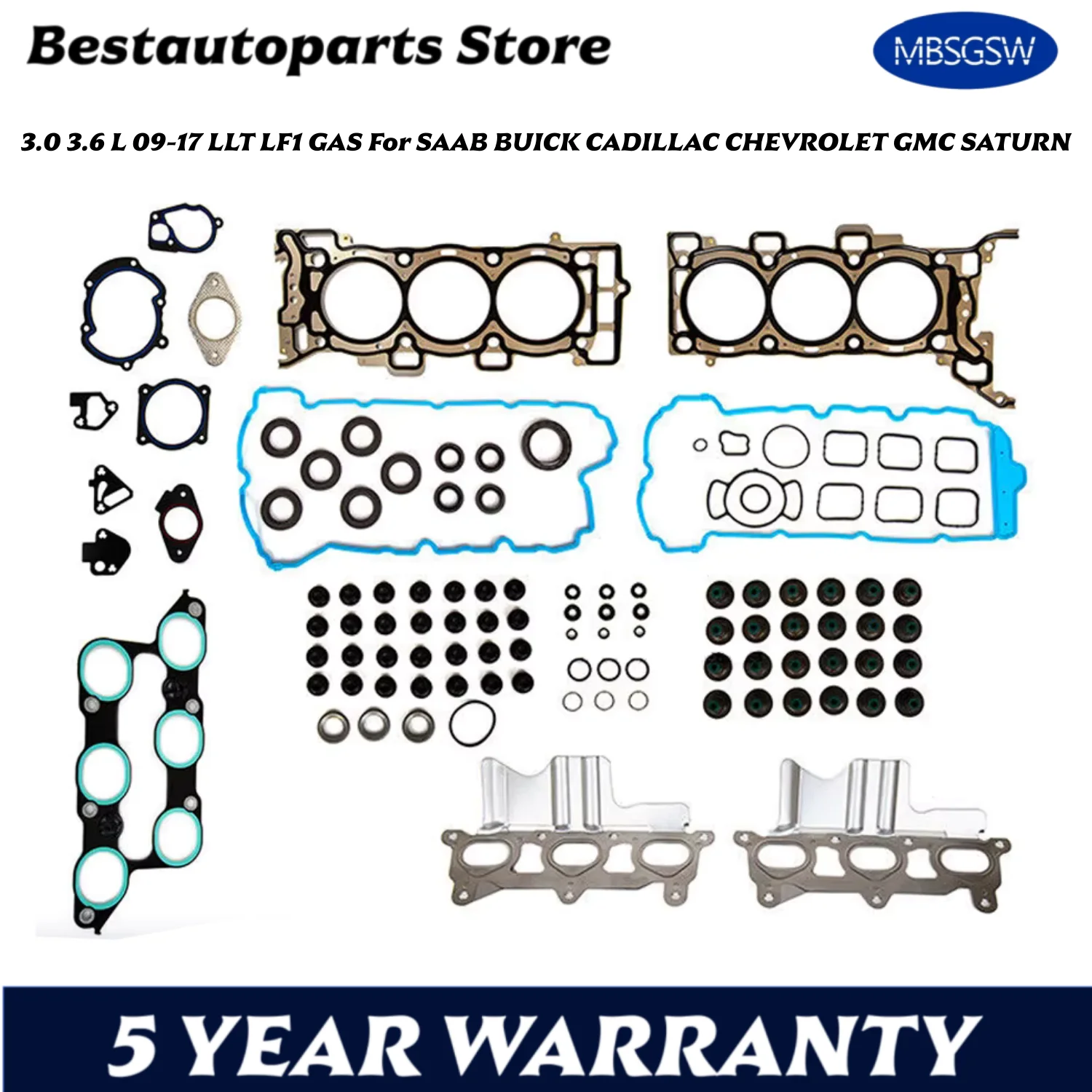Engine Parts Cylinder Head Gasket Set Kit 3.0 3.6 L 09-17 LLT LF1 For BUICK CADILLAC CHEVROLET GMC HOLDEN ISUZU PONTIAC SATURN