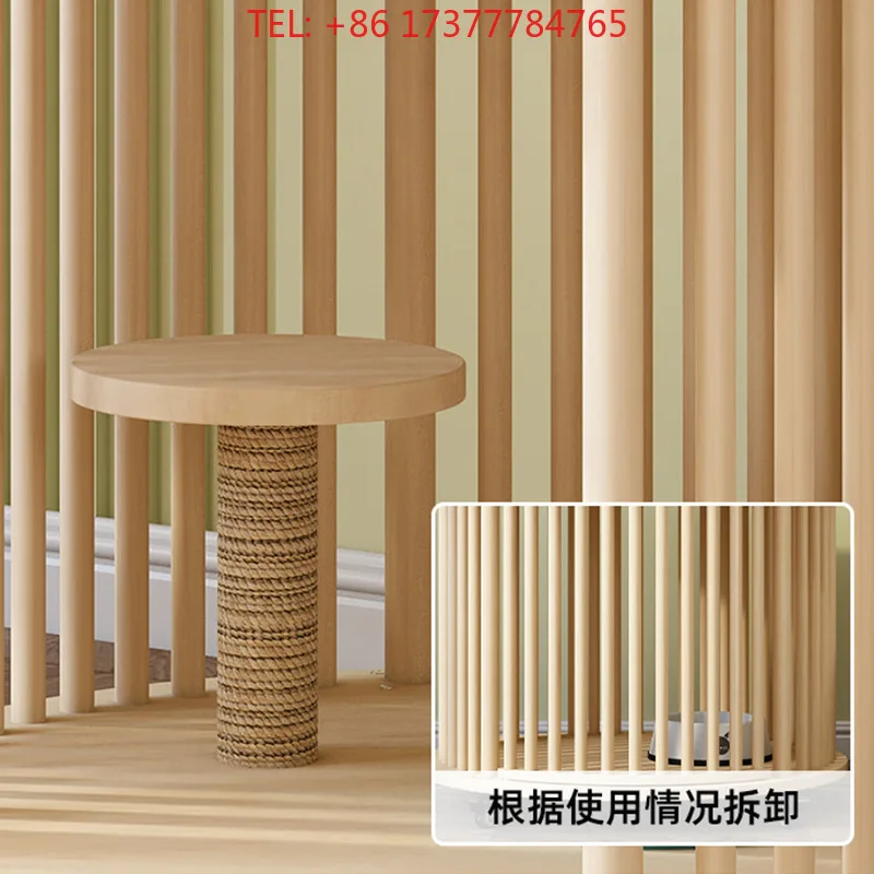 Odorless Solid Wood Luxury Cat Villa Double Multi Layer Movle Cage Indoor House Nest for Home Large Space