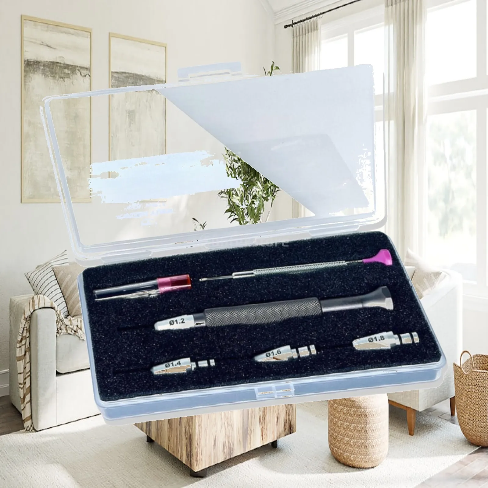 Precision Screwdriver Set with Case Interchangeable Bits Precision Watch-Repair Screwdriver Kit Robust Wear-Resistant