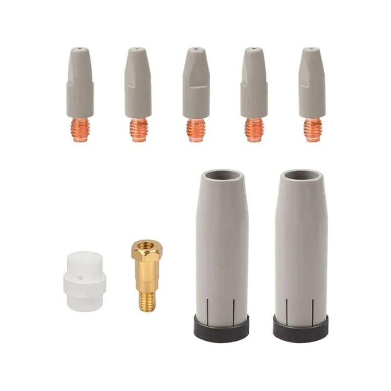 Y6GD 9pcs Conductive Nozzle set Welding Rods for Improves Efficiency In Welding Job