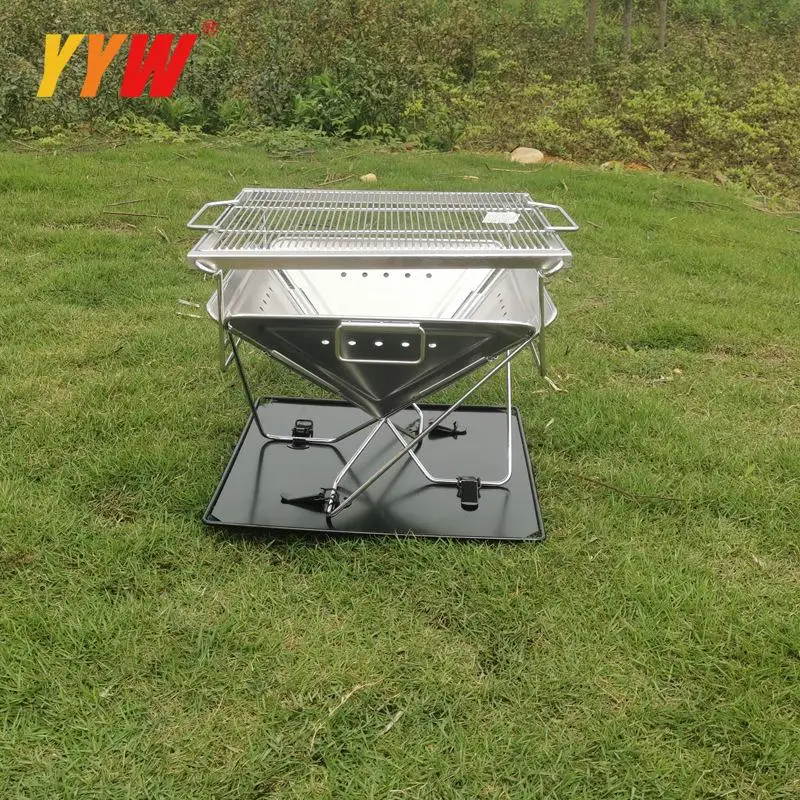 304 Edelstahl Grill Grill Feuer Grills Tragbare Faltbare Kamin Outdoor Camping Picknick Kochen Herd Feuer Pit