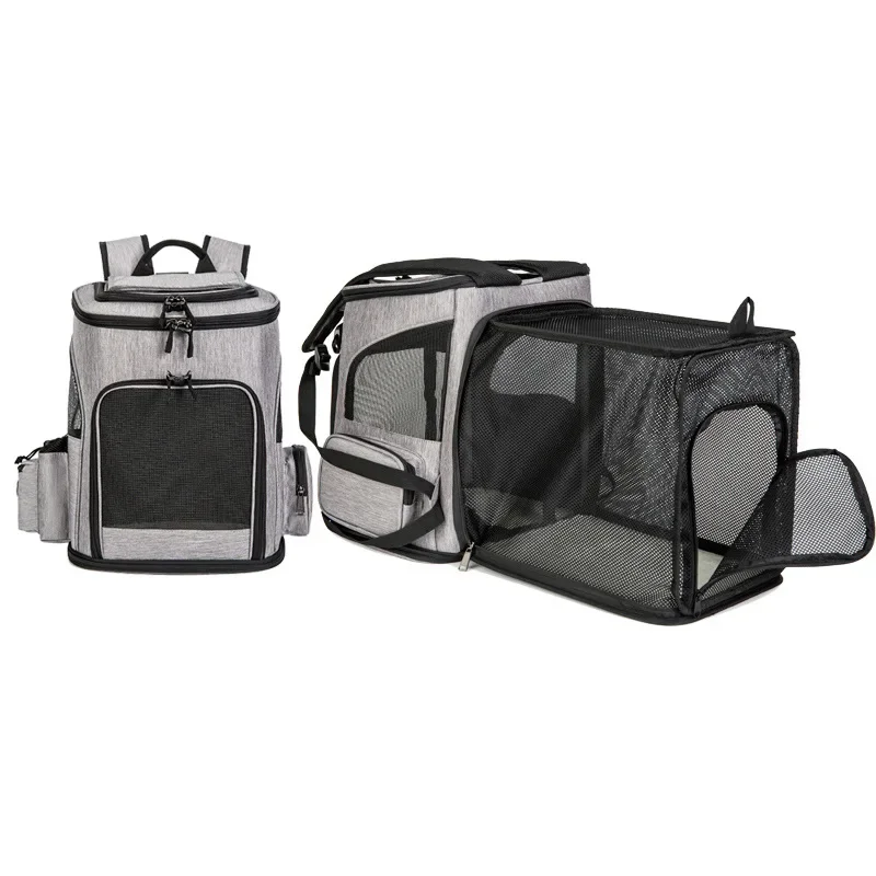 Pet Backpack 1PC Cat and Dog Outdoor Folding Single Double Shoulder Crossbody Handheld Expandable  Car Safety  Supplies