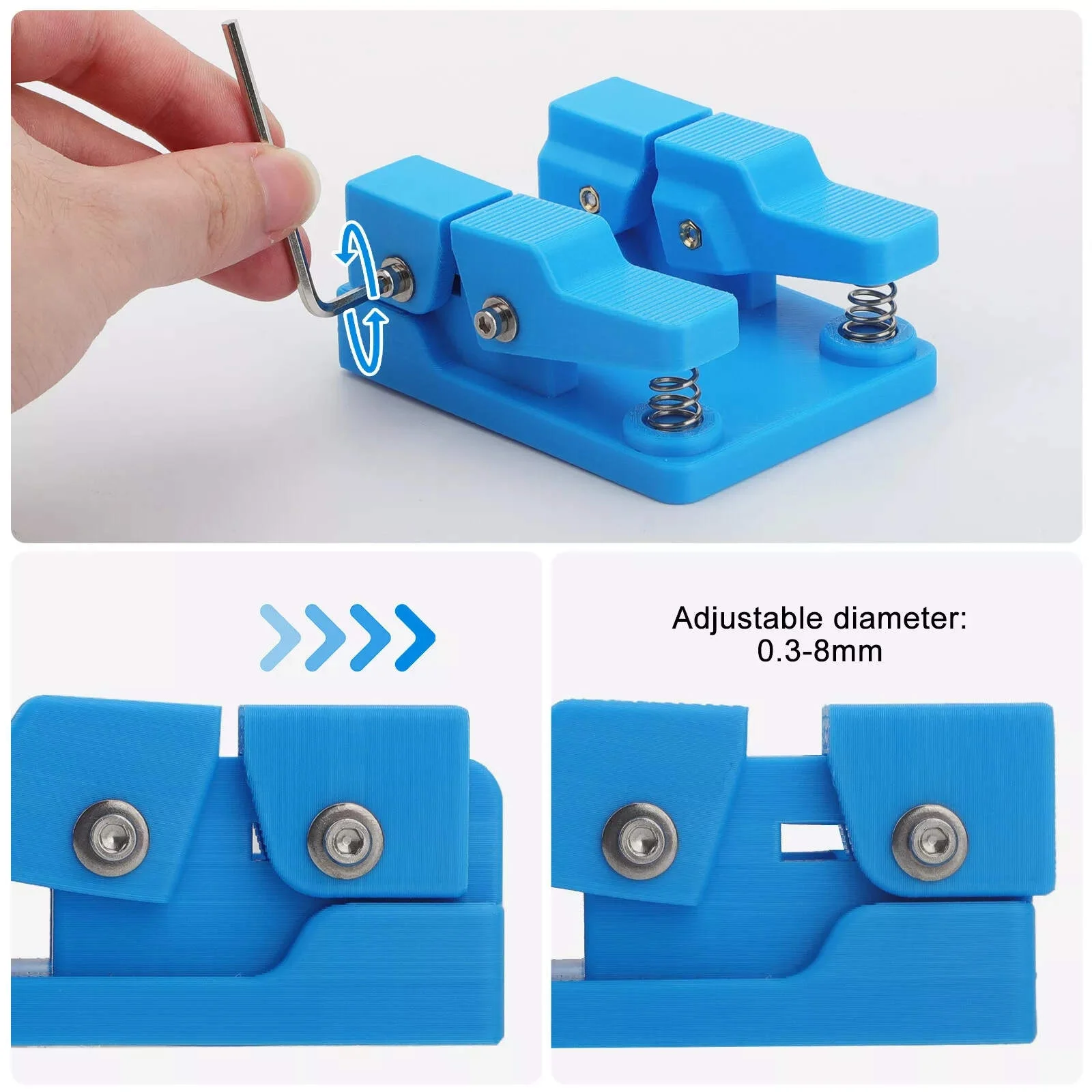 Silicone Wire Clamp Bracket Soldering Station Fixture Adjustable Workbench Holder for 20AWG-1AWG Cables Electronics Repair