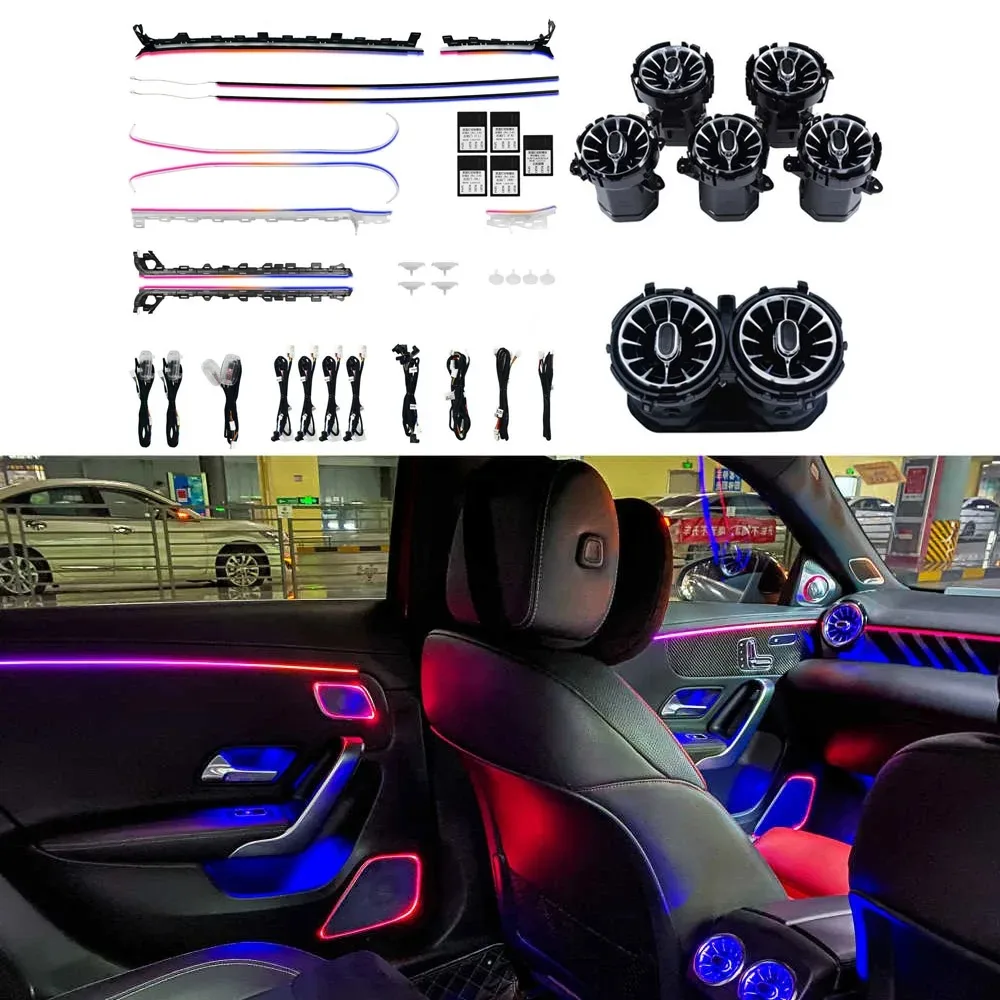 

Right Hand Drive Dynamic 64 Colors W177 W118 Ambient Light for Mercedes A-Class CLA 2020-2025 Interior Lighting Upgrade Kit