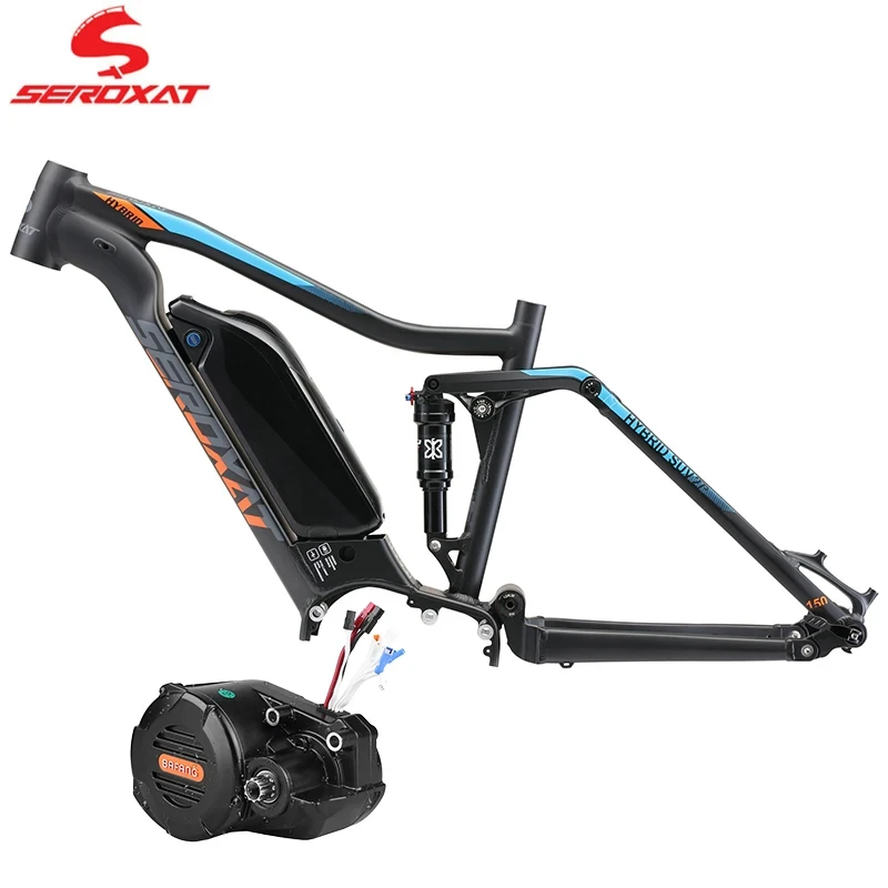 SEROXAT Mountain Bike Frame AM Frame 27.5 29er MTB DH Frame telaio bici ibrida in lega di alluminio ammortizzatore posteriore 150mm motore e-bike