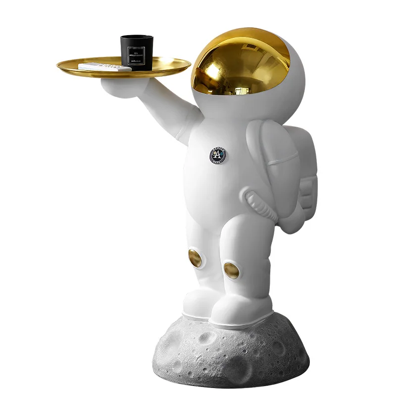 

Creative large astronaut floor ornament living room TV cabinet welcome tray storage home decoration housewarming gift