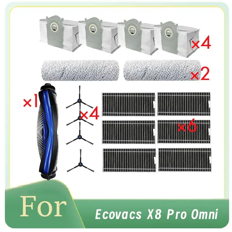 aee2-17-個-ecovacs-x8-プロオムニロボット掃除機用メインサイドブラシモップフィルターダストバッグ超耐久性アクセサリー