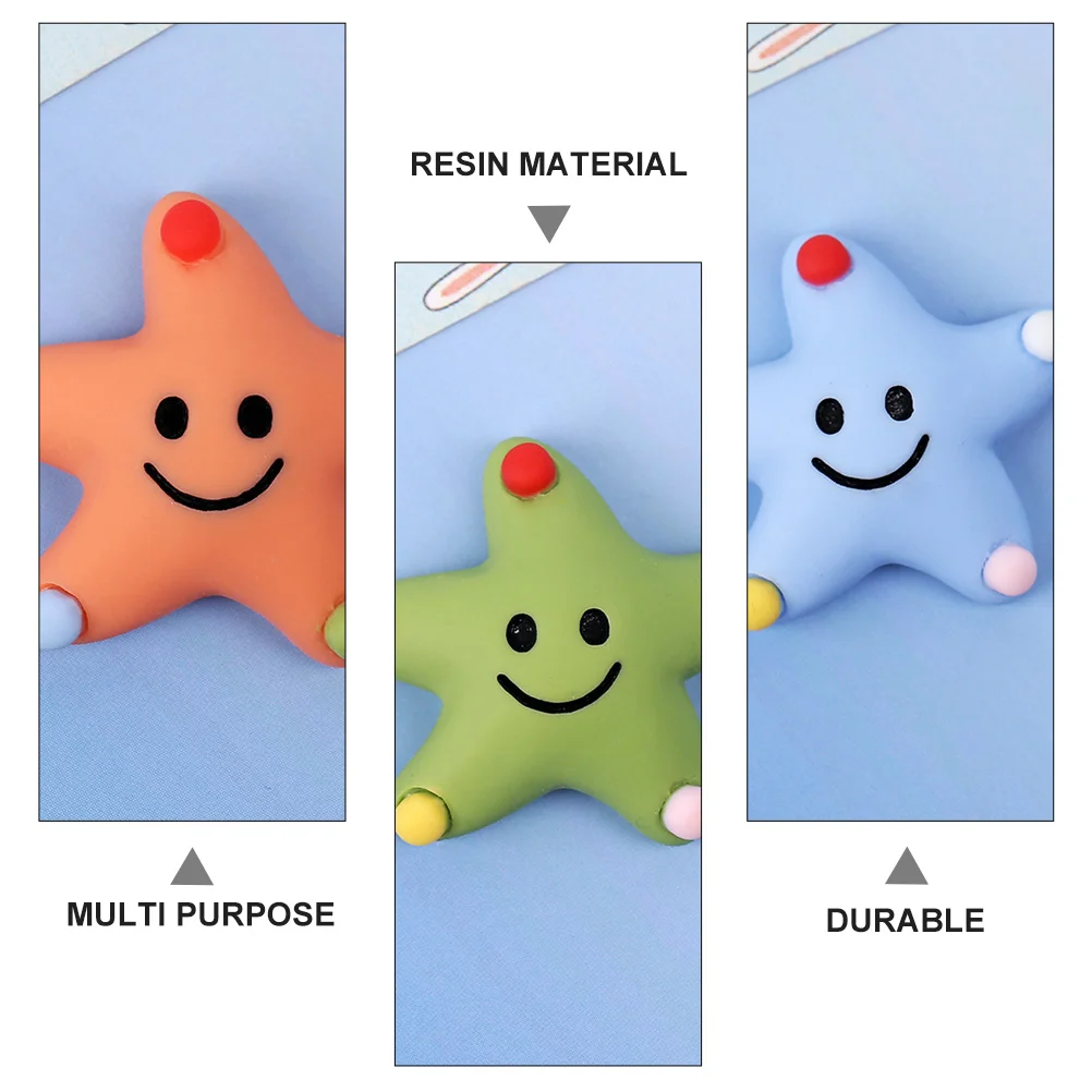 

25pcs Pentagram Fridge Magnets Decorative Magnets Creative Mini Resin Charms Home Wall Microwave Oven Accessories Star Charm