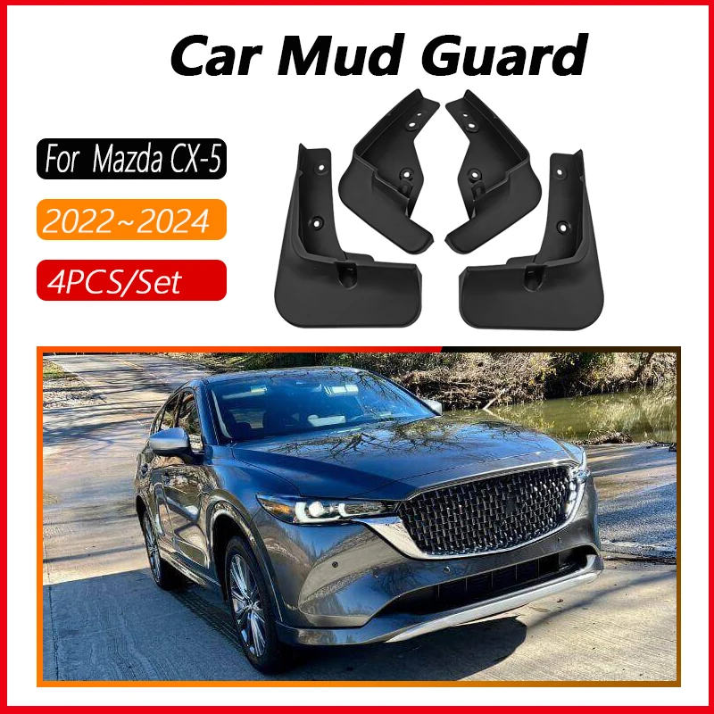 Car Mud Flaps For Mazda CX5 CX 5 CX-5 Facelift 2022 2023 2024 Auto Fenders Antifreeze Mudguards Splash Mudflaps Cars Accessories