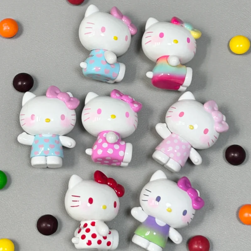 

Новая серия Hello Kitty, летняя радужная конфета, слепая коробка, мини-кавайная фигурка, декор для стола, орнамент, коллекционные подарки
