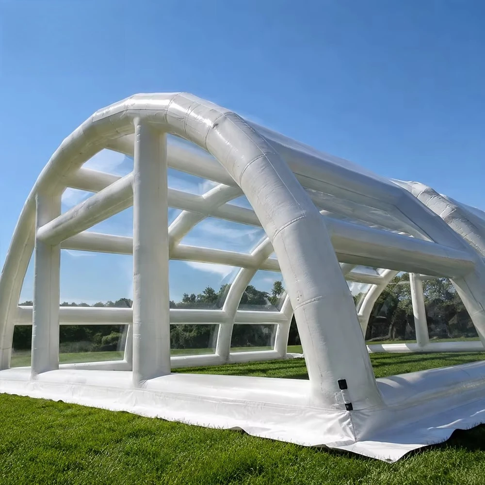 Clear Inflatable Event Tent Transparent PVC Air Frame Marquee for Commercial Events Exhibitions and Venue Rentals