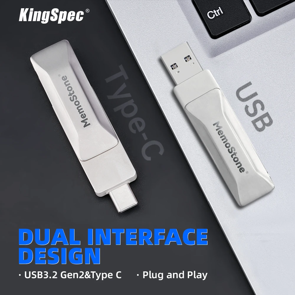 Imagem -04 - Kingspec-pen Drive Ssd Portátil Usb 3.2 Gen tipo c Pen Drive 560 Mbps 500gb 256gb 512gb 500gb para Telefones Laptop pc