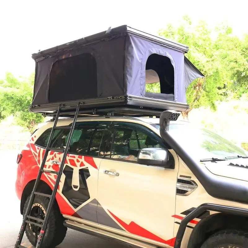 Aluminum Alloy Summer Car Roof Tent Square Straight Widened Version 1.45m Automatic Opening Hydraulic Single Layer Waterproof 3