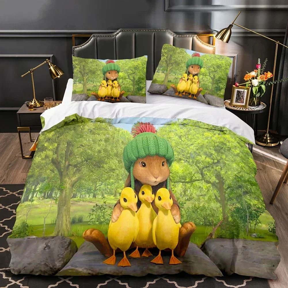 

Cartoon P-Peter Rabbit Bedding Set Duvet Cover Bed Set Quilt Cover Pillowcase Comforter king Queen Size Boys Adult Bedding Set
