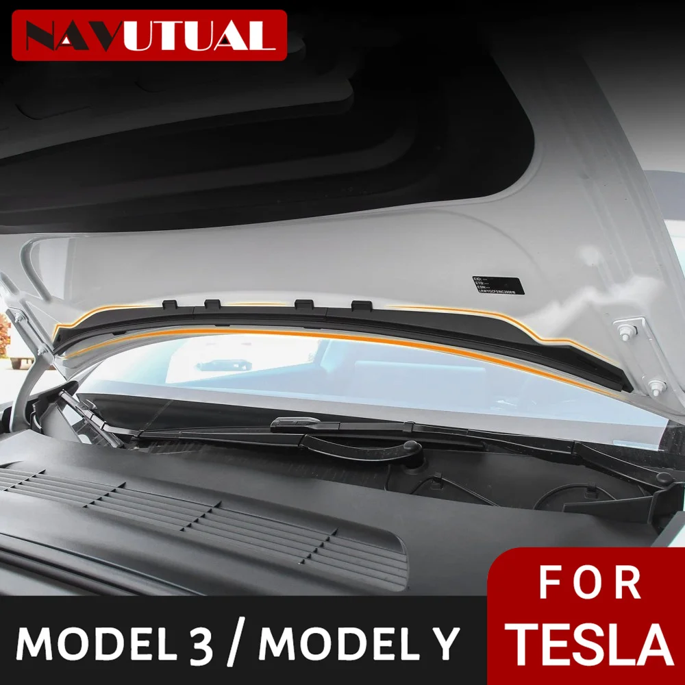 Fit 2017-2023 Tesla Model 3 Model Y Front Trunk Hood Rubber Seal Water Retaining Strip Vent Protector Guard Accessories