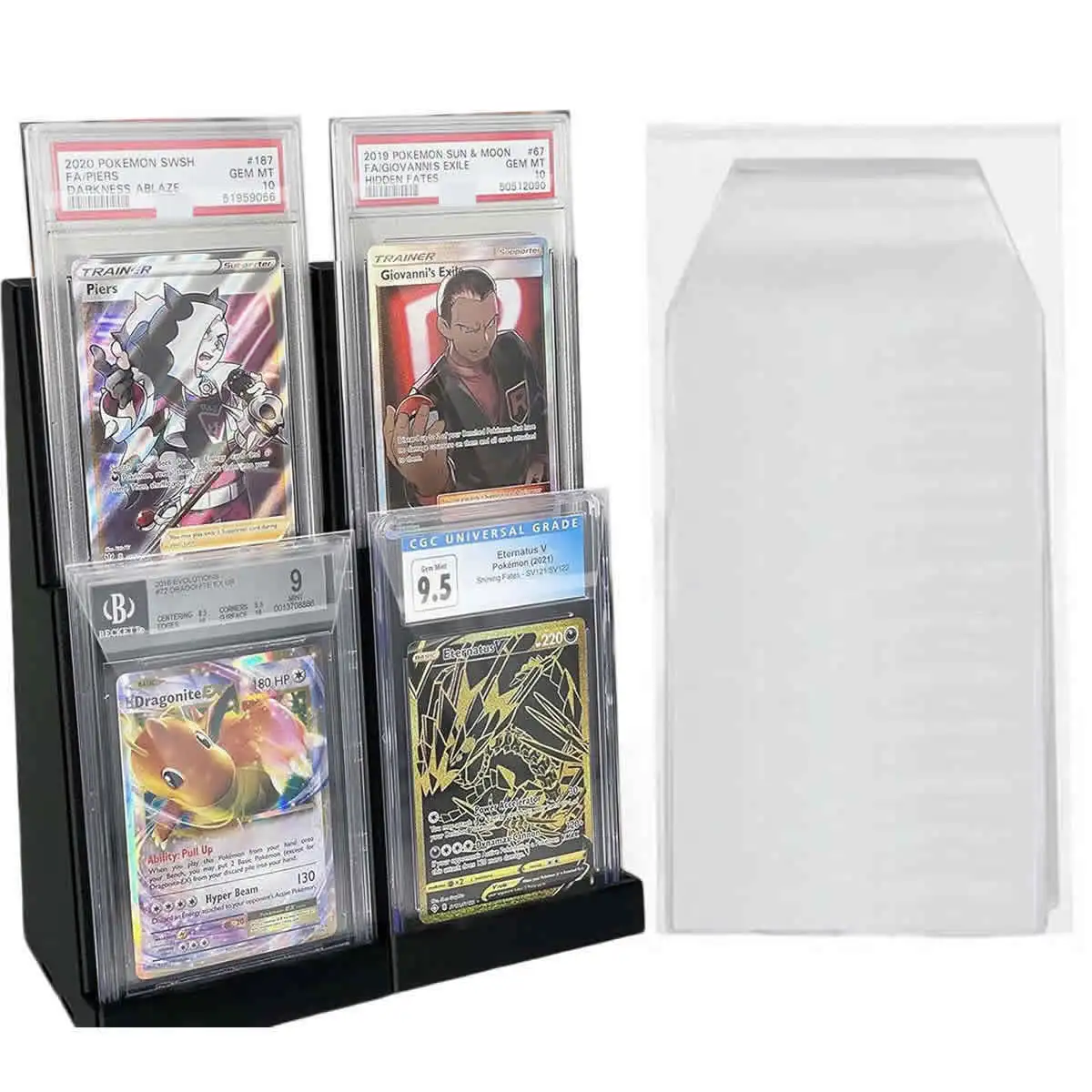 

500pcs Resealable Graded Card Sleeves Graded Slabs Collect Protective Bags For Pokemon Baseball Football Sports Game Card