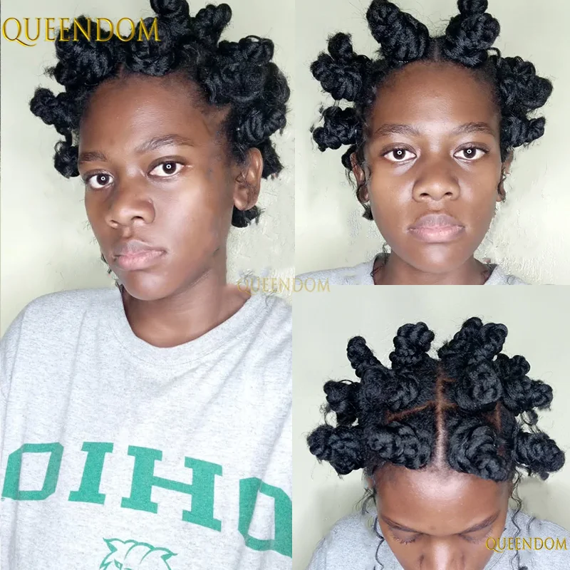 

16-дюймовые синтетические плетеные парики для чернокожих женщин, косичка, плетение парика с детскими волосами, полный парик спереди, косички, африканские парики