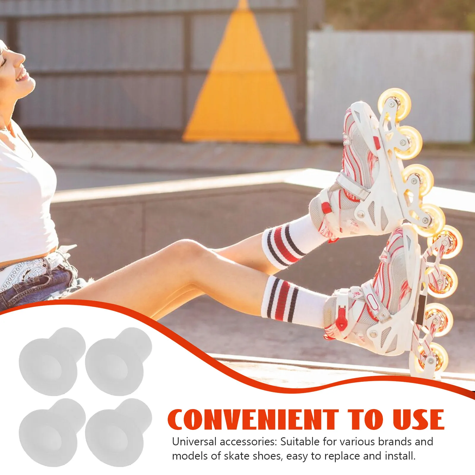 40Pcs Roller Skate Edge Sleeve Plastic Side Plug Bearing Spacer Inline Skate Accessories Small Diameter Shaft Replacement