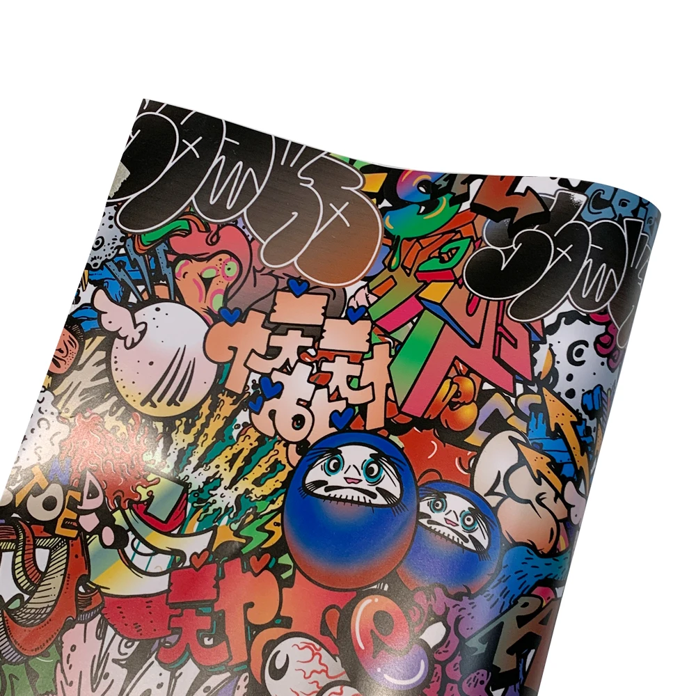 สติกเกอร์รถ Graffiti สไตล์ไวนิลห่อฟิล์ม Auto Wrap สติกเกอร์ฟอยล์ไวนิลกันน้ําป้องกันฟิล์มรถอุปกรณ์เสริม