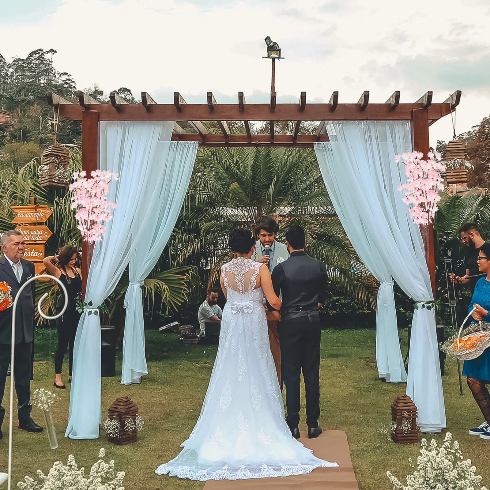 

4Pcs Simulated Cherry Blossom Branches Realistic Artificial Flower Stems for Vase Home Wedding Decor Photo Prop DIY Arrangement