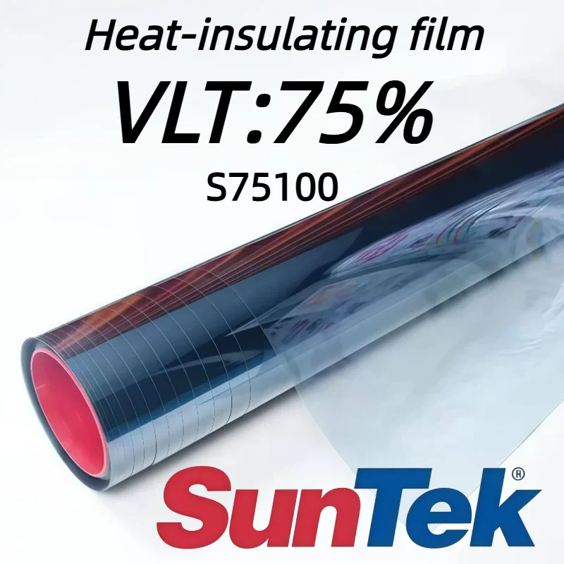 Suntek Premium Nano Ceramic Window Tint Auto Film 75% VLT Light Blue Tint UV99% IRR99% High Heat Insulation PET Material