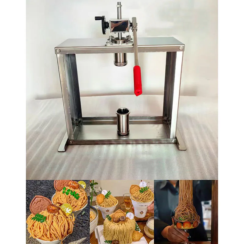 Food Grade Italian Gelato Ice Cream Noodle Maker Machine Ice Cream Spaghetti Machine Matcha Mont Ice Cream Maker