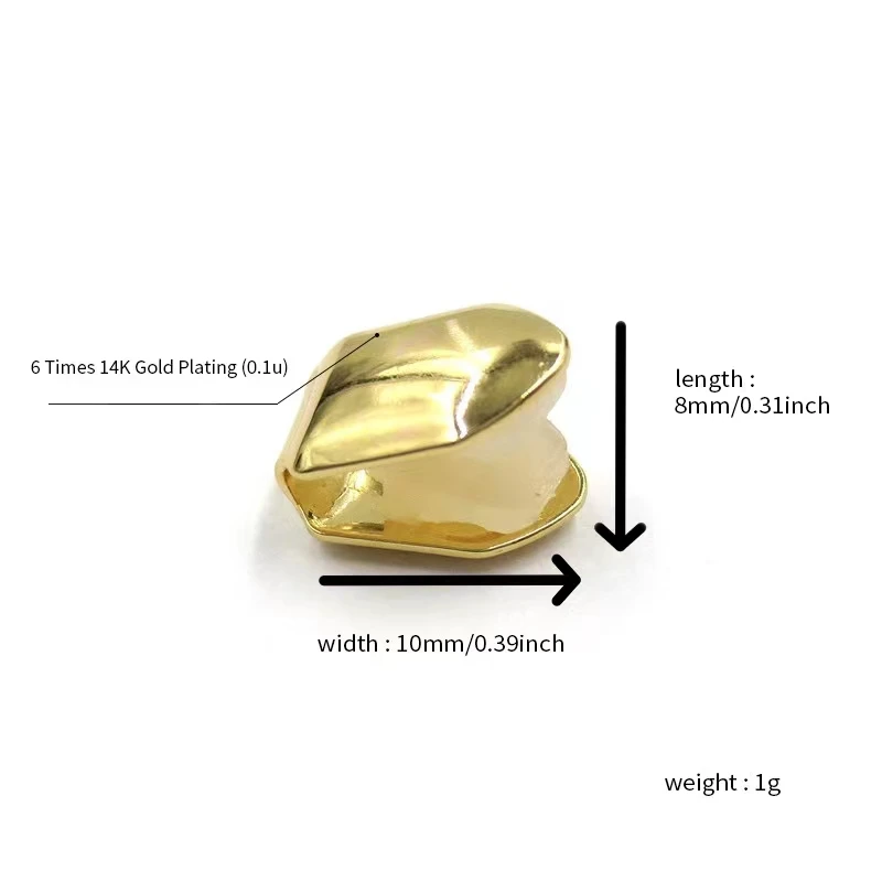 Hip Hop Metal Teeth Gems Jewelry, Gold Silver Rose Gold Black Dental Decoration, Halloween Party Favor Gift