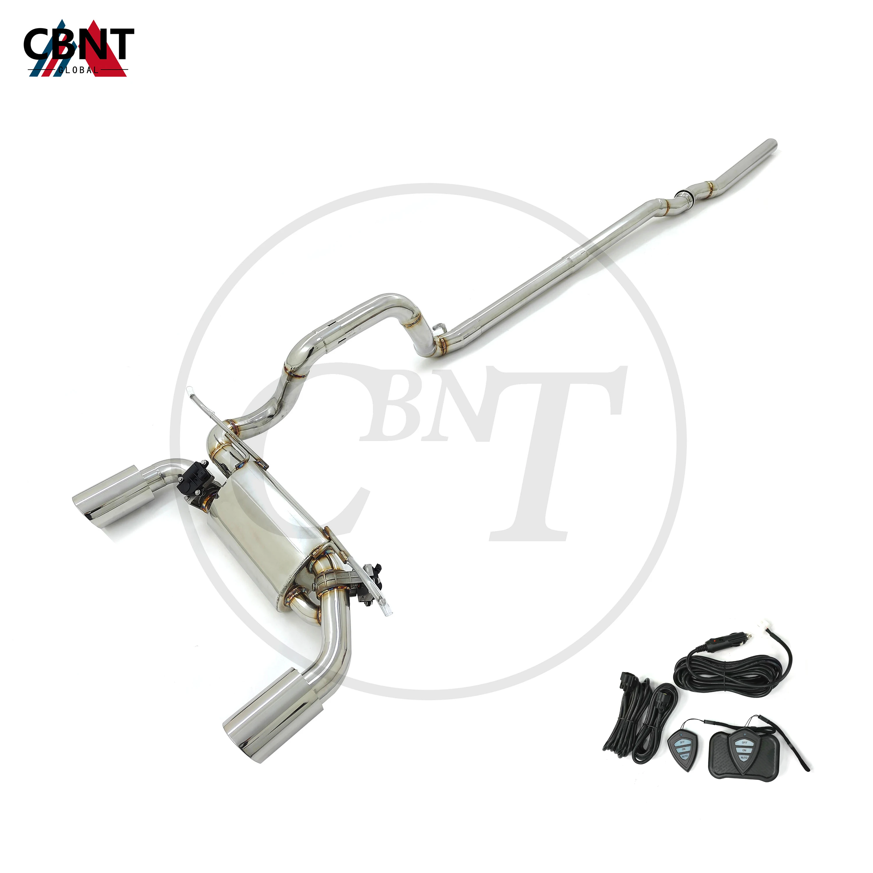 

CBNT for Jeep Wrangler JL 2.0T Exhaust System with Valve Muffler Valvetronic Exhaust-pipe SS304 Quality Valved Exhaust Catback