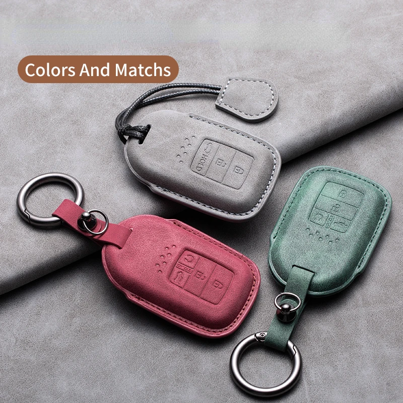 Leather Car Key Case Cover for Honda Civic CRV HRV Accord Pilot fit Freed Vezel Odyssey 2018-2022 for StepWgn 2019 Spada Freed