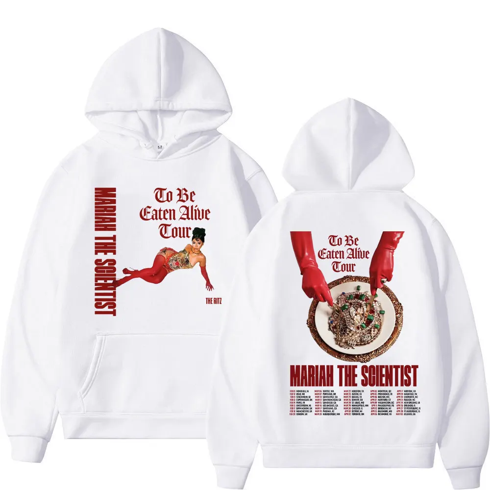 

Singer Mariah The Scientist Hoodie To Be Eaten Alive Tour 2024 Print Sweatshirts Men Women Fashion Hip Hop Oversized Pullovers