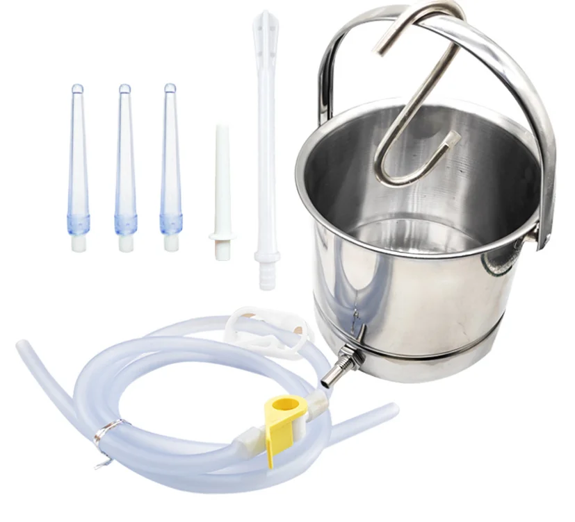 

2L Medical Grade Reusable Stainless Steel Enema Bucket kit
