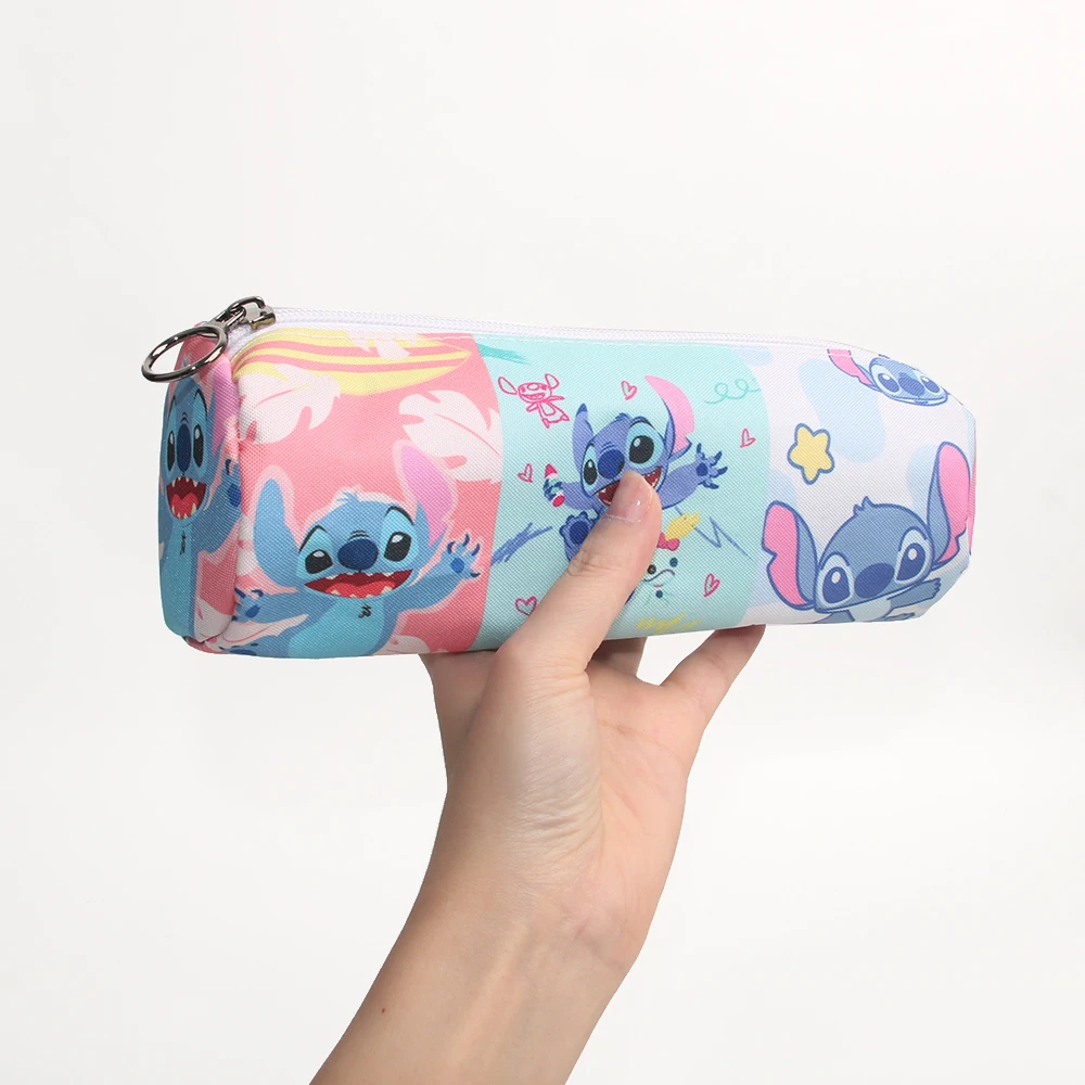 MINISO غرزة حقيبة أقلام رصاص للطلاب أنيمي الكرتون لطيف القلم أكياس بنين بنات موضة القرطاسية كيس التخزين اللوازم المدرسية