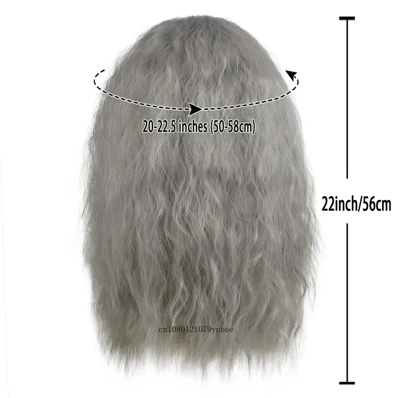 الاصطناعية الشعر أنيمي دمبلدور تأثيري الباروكات للرجال غاندالف طويل رمادي اللحية شعر مستعار مقاومة للحرارة حزب هالوين استخدام VM؛,.90A #6