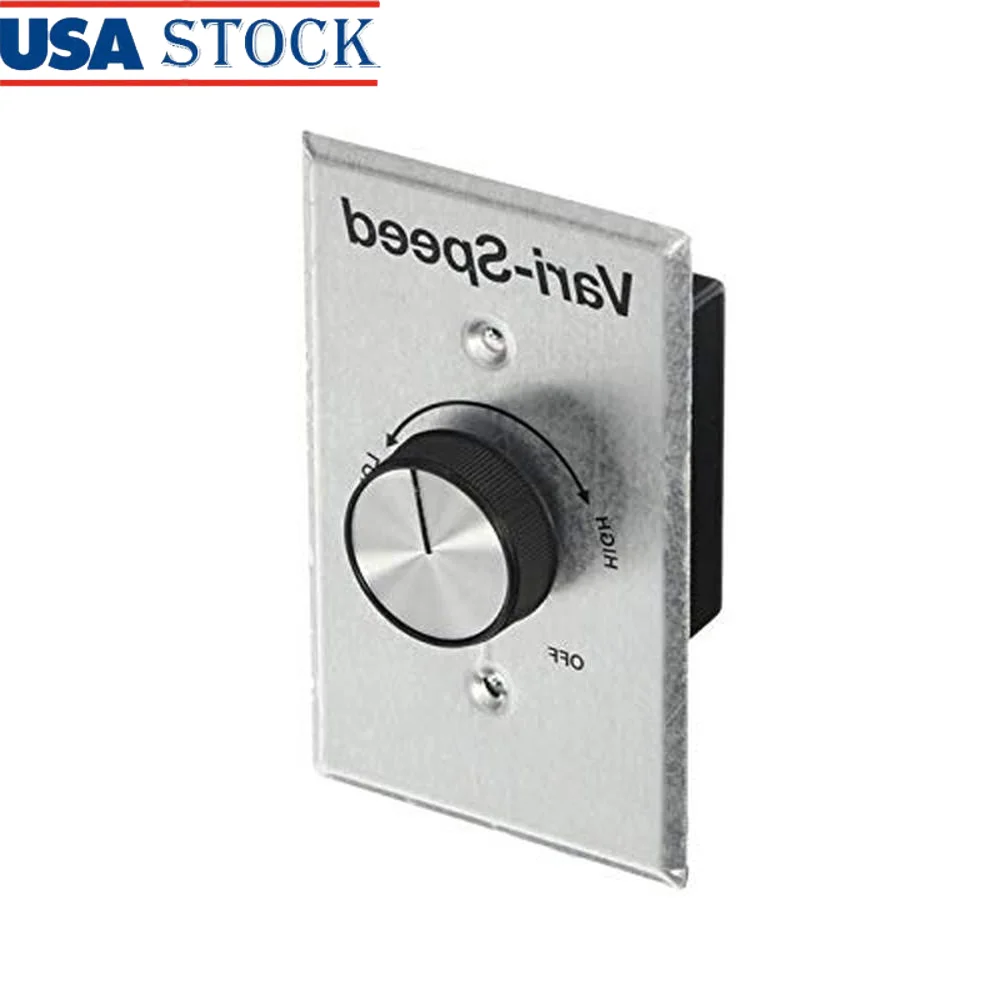 

Variable Speed Air Volume Controller Kit 115VAC 6.0A UL CSA Approved Drawer Storage Copper Knob Control 2lbs