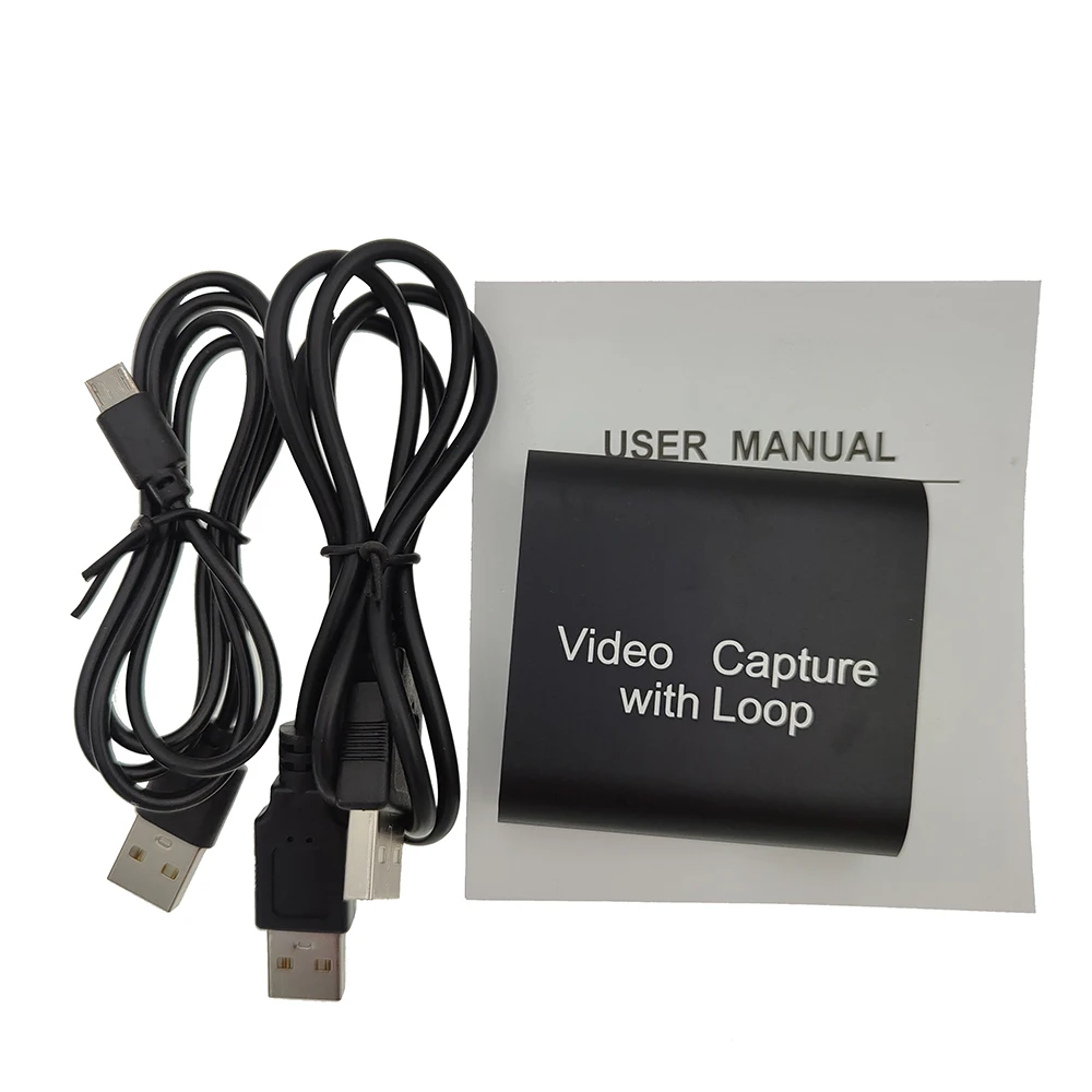 1080P Video Capture Card Dongle HDMI-Compatible to USB 2.0 4K Video Capture Device for Game Record Live Streaming Broadcast