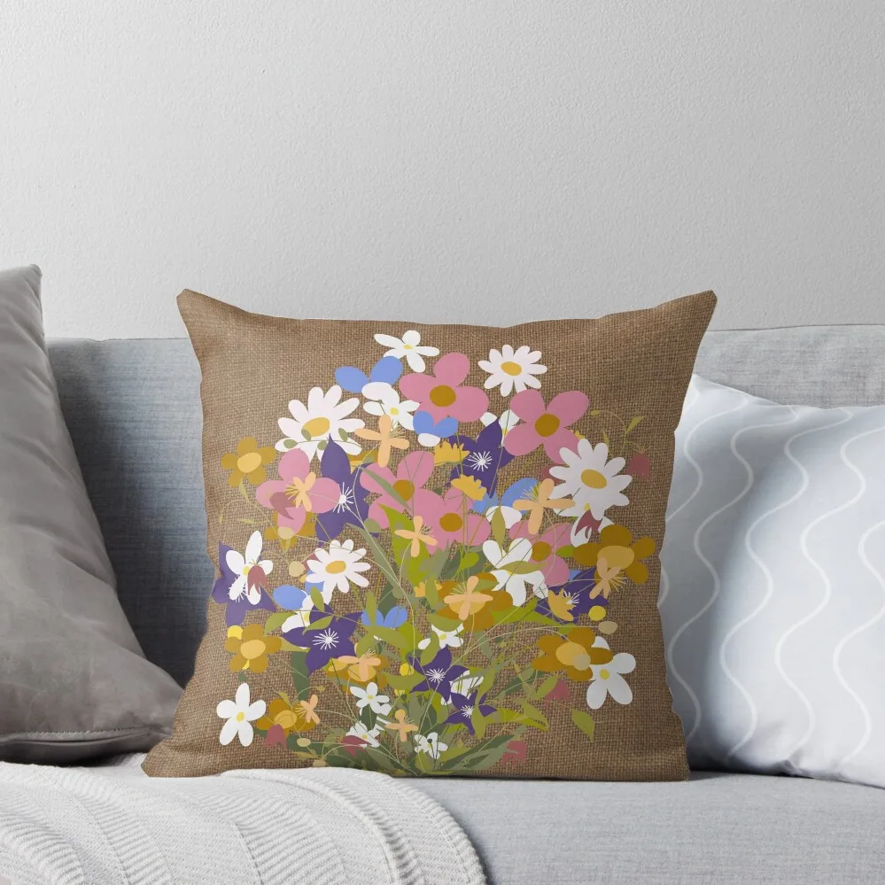 

“Wildflower Bouquet” Throw Pillow Christmas Pillow Covers Christmas Pillowcase pillow