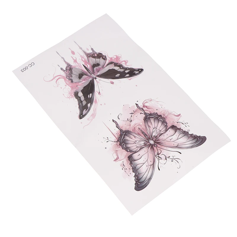 Halloween 1 Sheet Colorful Butterfly Temporary Tattoos For Women Men Fake Tattoo Sticker Adults Face Hands Body Art Tattoo view 5