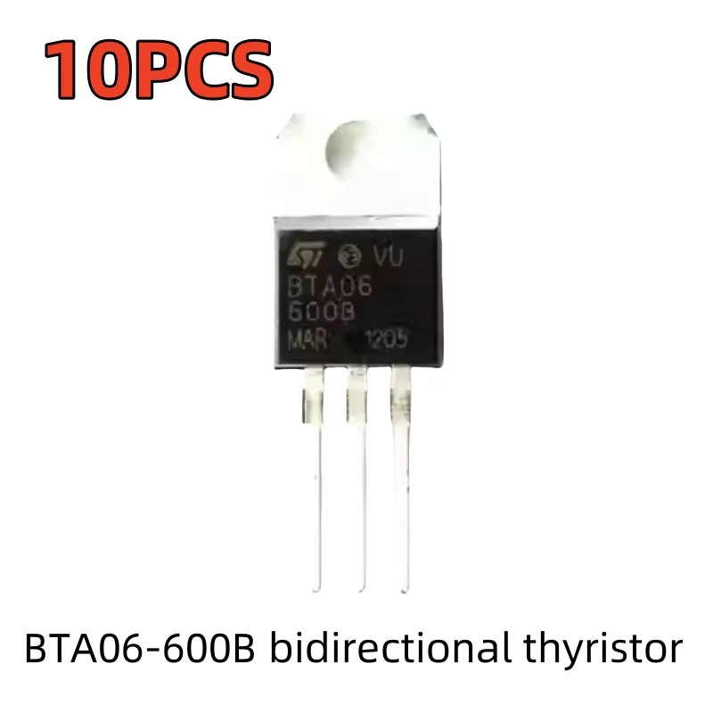 

10PCS BTA06-600B bidirectional thyristor 6A 600V direct insertion TO-220