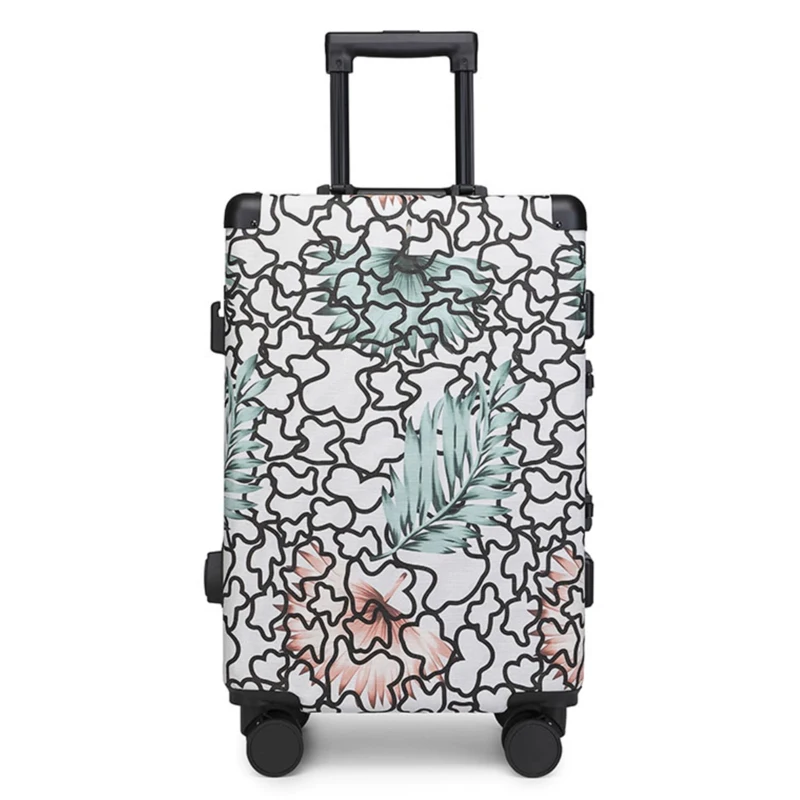 

Новый мужской высококачественный чемодан на колесиках для студентов, алюминиевая рамка, чемодан с паролем, женский 20, 24 дюйма, модная дорожная коробка на тележке