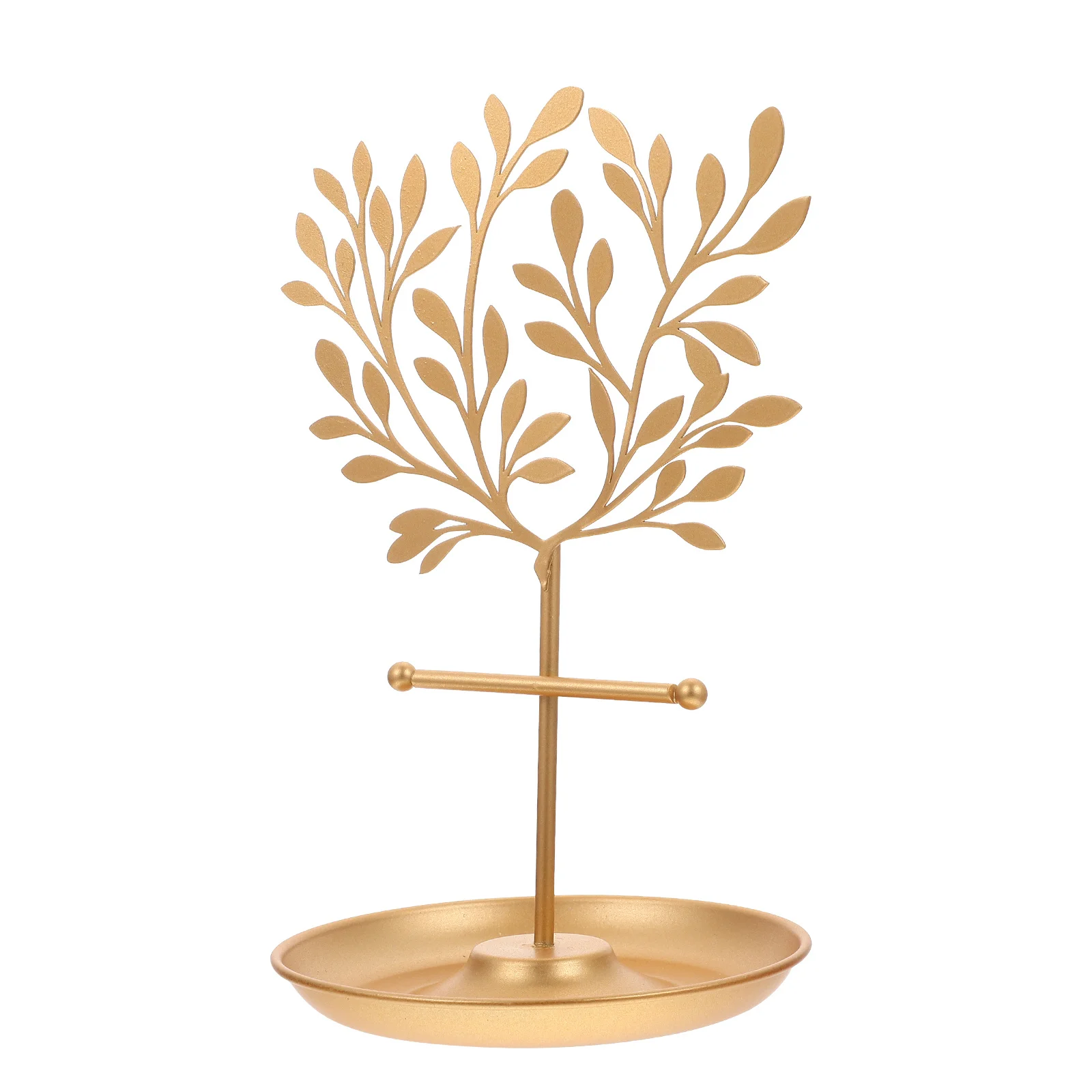 

Metal Jewelry Display Rack Leaf Shaped Iron Stand For Earrings Necklaces Bracelets Organizer Storage Decorative Holder