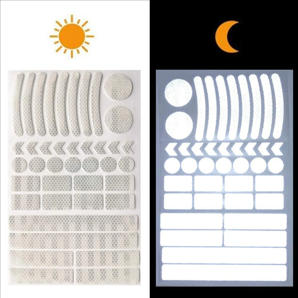 

NEW HOT In Stock-42Pcs Reflective Stickers, Bike Reflective Tape, Night Safety Stickers For Bicycle,Helmet,Stroller Hard Hat