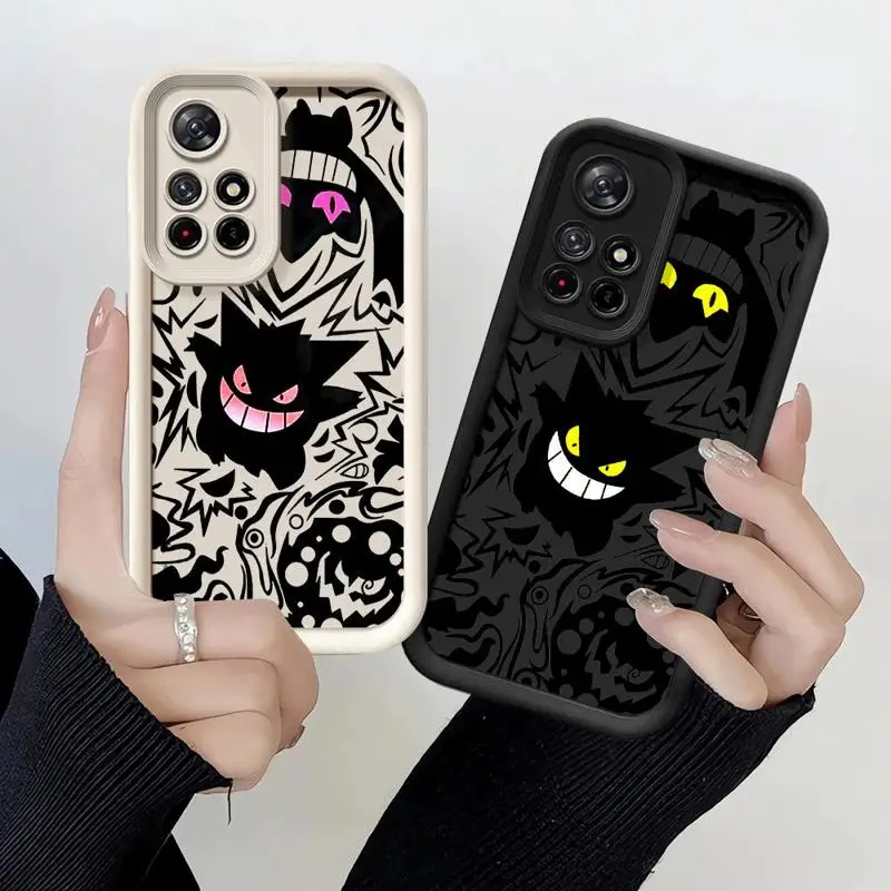 Custodia per telefono per Xiaomi Redmi Note 10 11 12 13 Pro Plus 11S 12S 11pro 10Pro 12Pro custodia morbida in Silicone TPU Pokemon Gengar